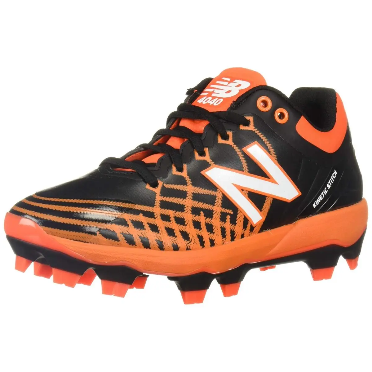 New Balance 4040 V5 Tpu Molded Baseball Men`s Size 16 Black/orange Sneakers