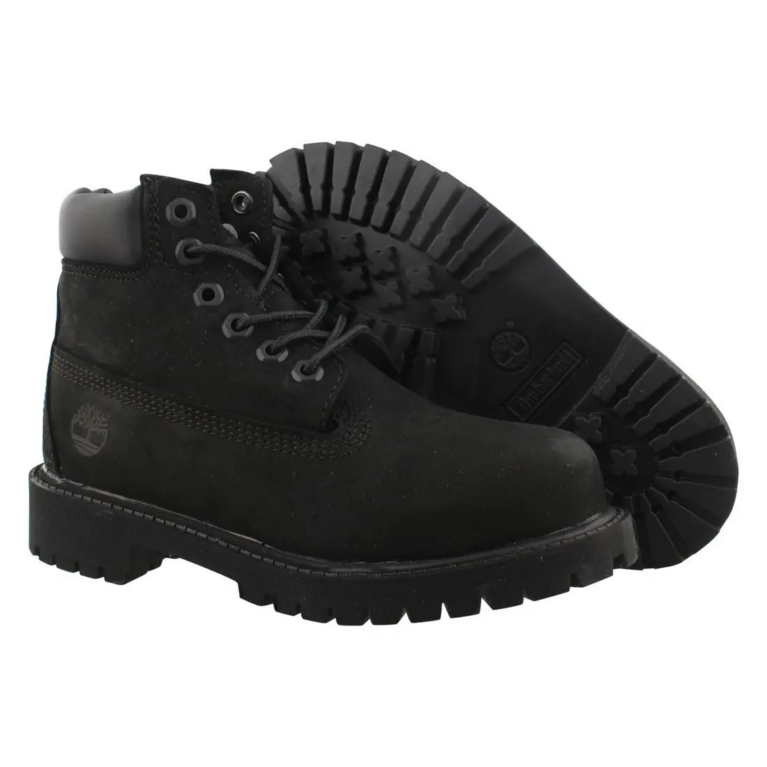 Timberland 6 Inch Premium PS Boys Shoes Size 1 Color: Black/black - Black/Black, Main: Black