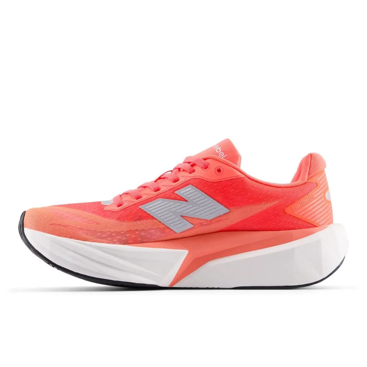 New Balance Women`s Fuelcell Rebel V5 Running Shoe Urgent Red/white/silver