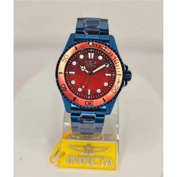 Pro Diver Blue Label Men`s Quartz Watch - 43mm - Blue/red - 50965 by Invicta