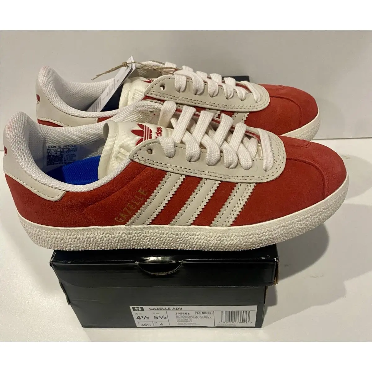 Adidas Gazelle Adv Skate Shoes Gender Inclusive Sz 5.5W/4M Better Scarlet Red