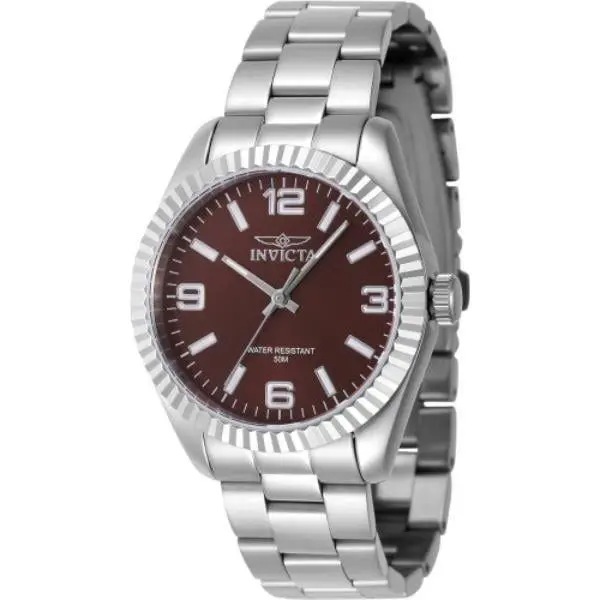 Invicta Specialty 47467 Copper Dial Quartz 3H Stainless Steel Men`s Watch
