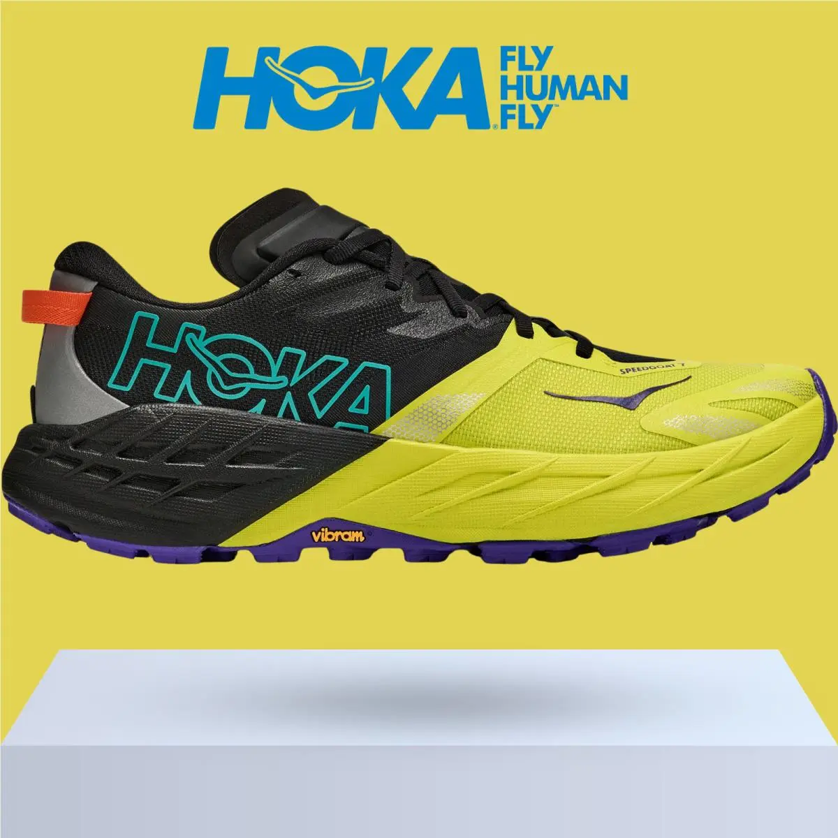 Hoka shoes - Hoka One One Speedgoat 7 - Black/Stellar Grey 9