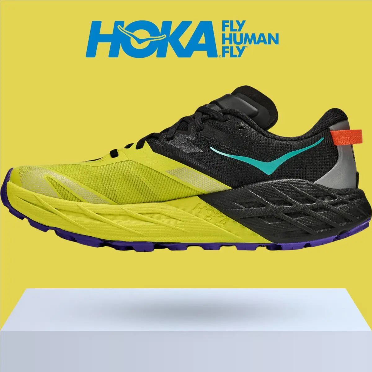 Hoka shoes - Hoka One One Speedgoat 7 - Black/Stellar Grey 10