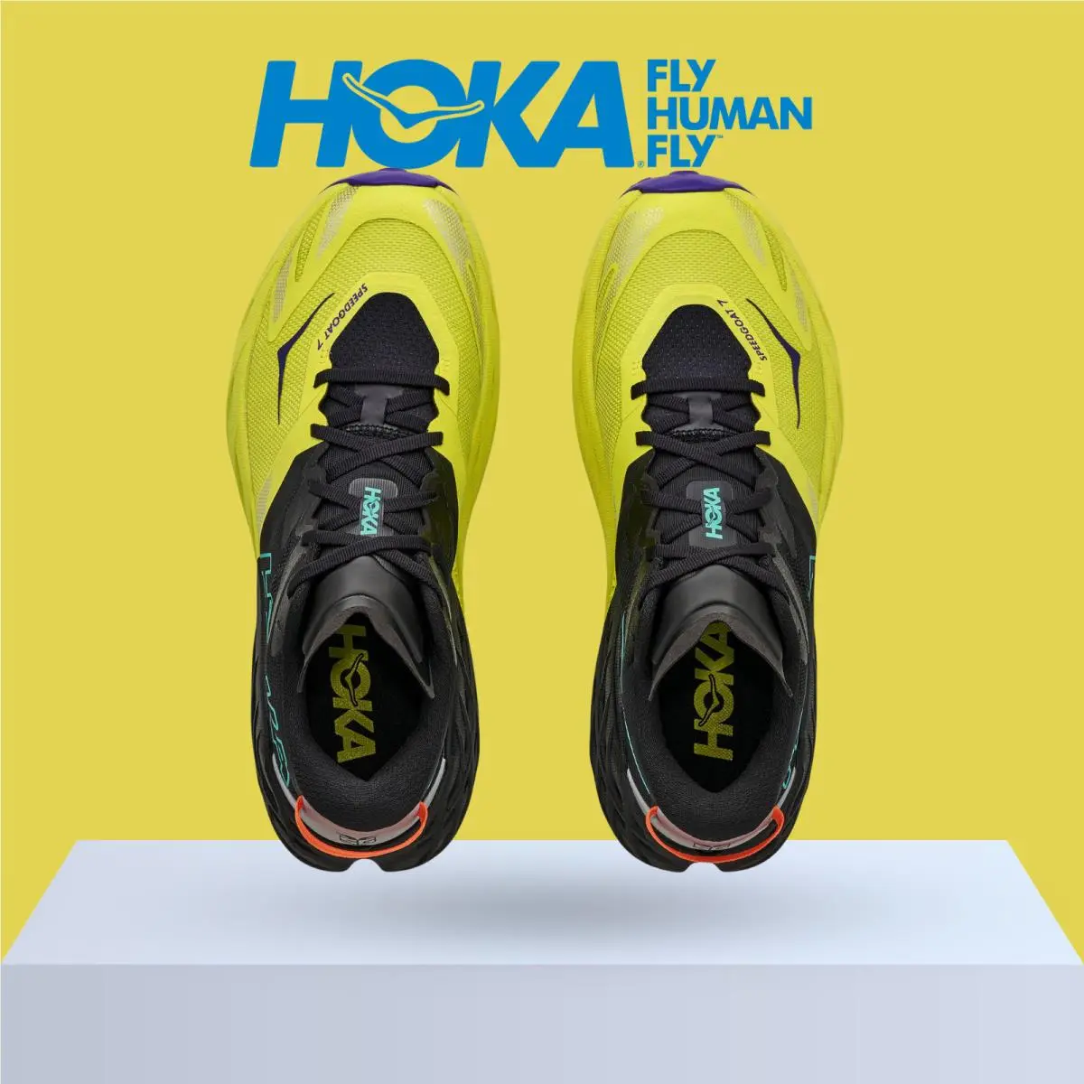 Hoka shoes - Hoka One One Speedgoat 7 - Black/Stellar Grey 12