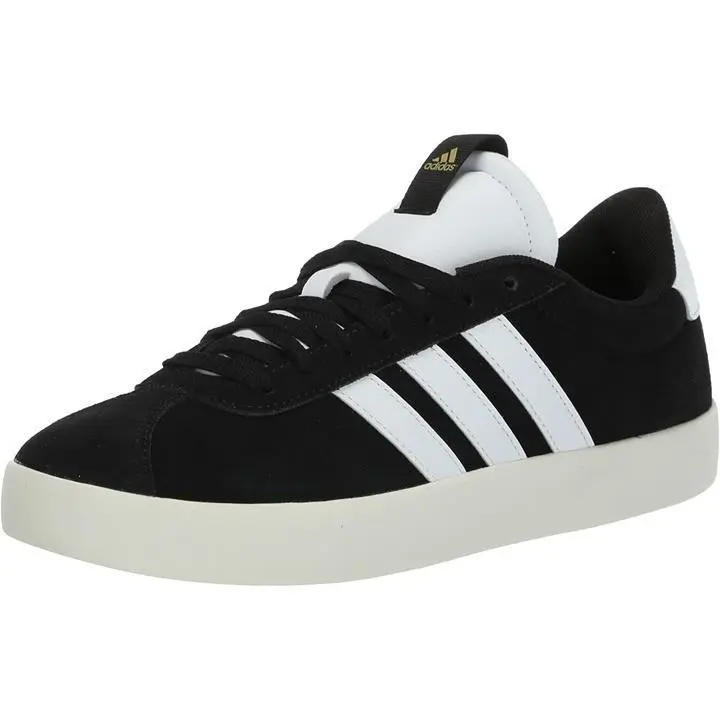 VL Court 3.0 Skateboard Shoes Black White Suede ID6279 Womens 8.5 by Adidas