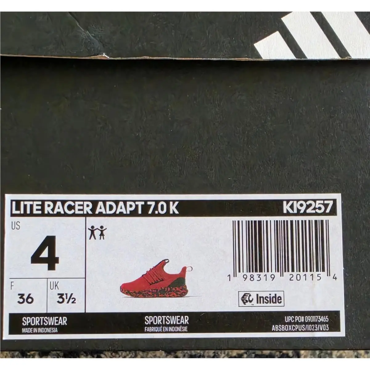 Adidas shoes - Lite Racer Adapt 7.0 K - Red 6