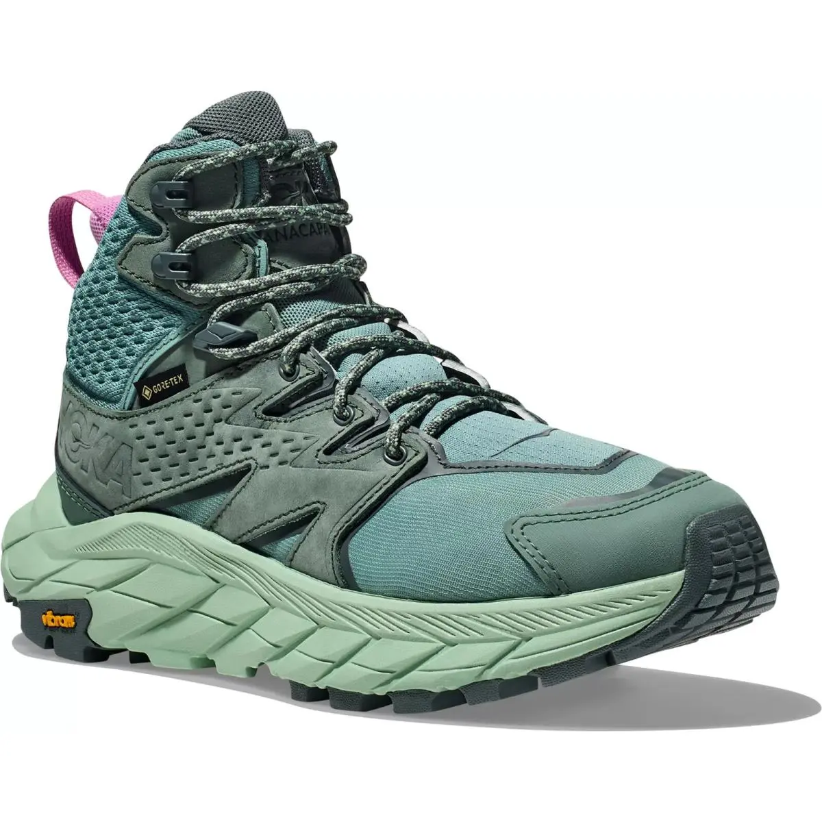 Hoka D5043 Women`s Green Anacapa Mid Gore-tex Athletic Shoes Size 8.5 B