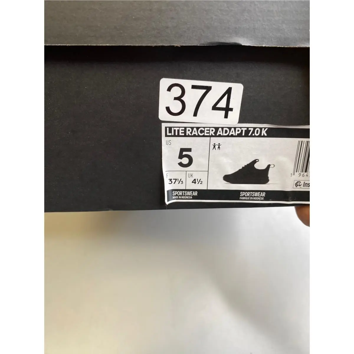 Adidas shoes - Lite Racer Adapt 7.0 K - Black 4