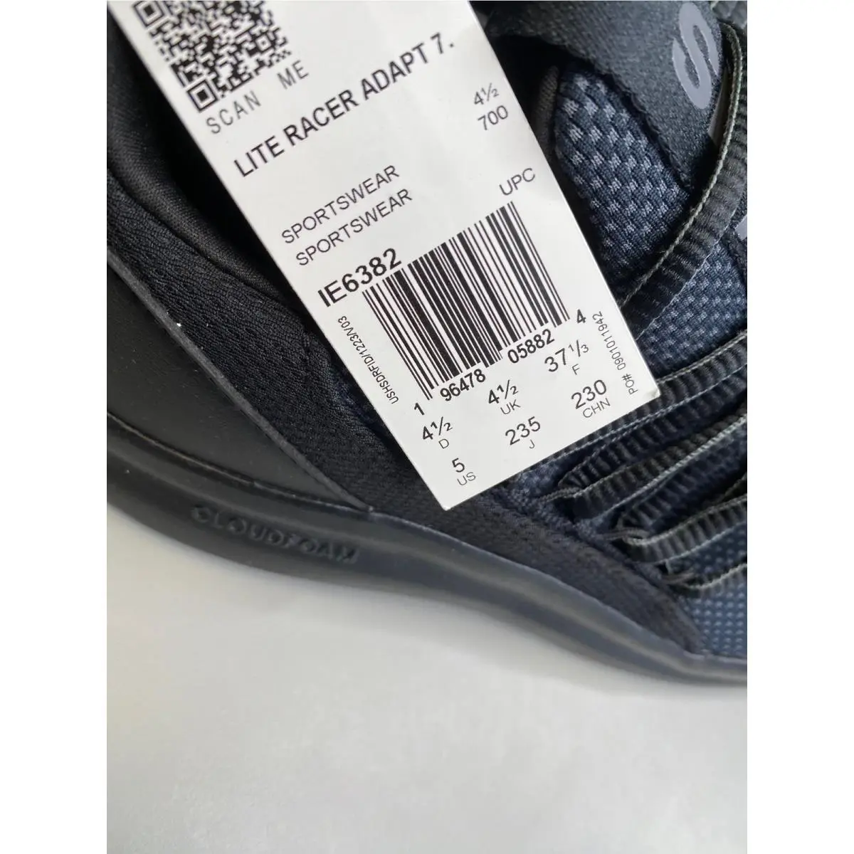 Adidas shoes - Lite Racer Adapt 7.0 K - Black 0