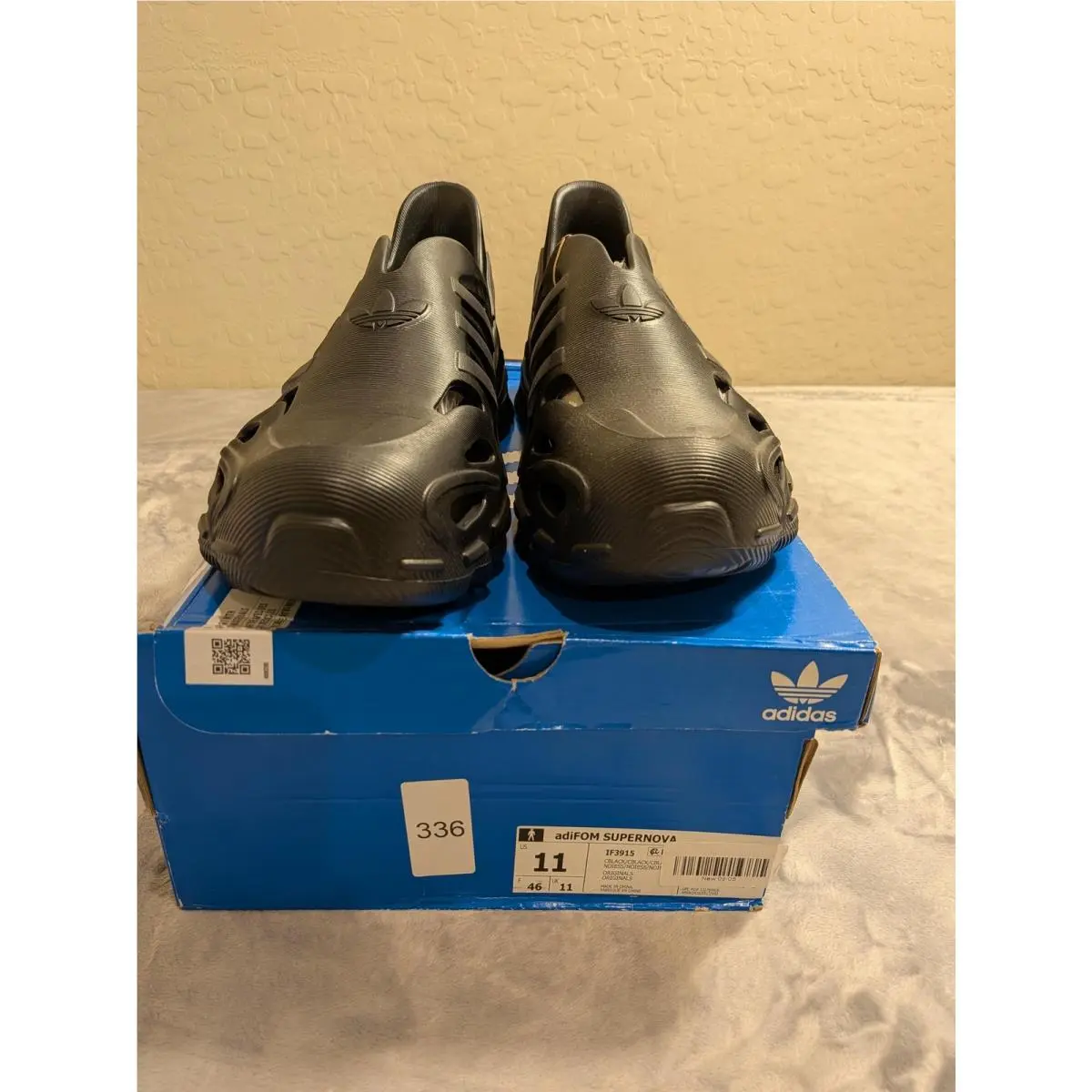 Adidas Shoes Mens Size 11 Black Adifom Supernova Foam Slip On Sandals Clogs