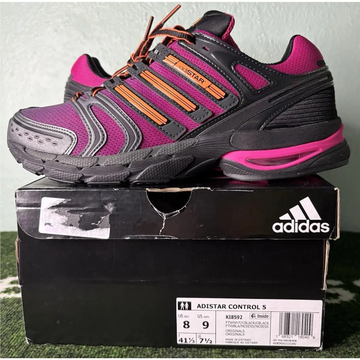 US Men’s 8/Women`s 9 -  Adistar Control 5 “black Purple Orange” KI8592 by Adidas