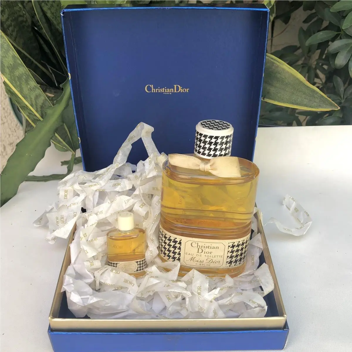 Vintage Miss  Christian  Huge 8oz Edt + 10ml Mini Perfume + CD Box Nos by Dior