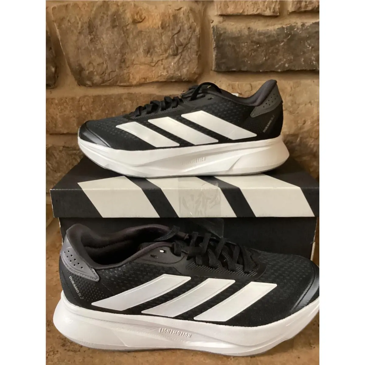 Duramo SL 2 W Women`s 8.5 Black White Sneakers Lightmotion by Adidas