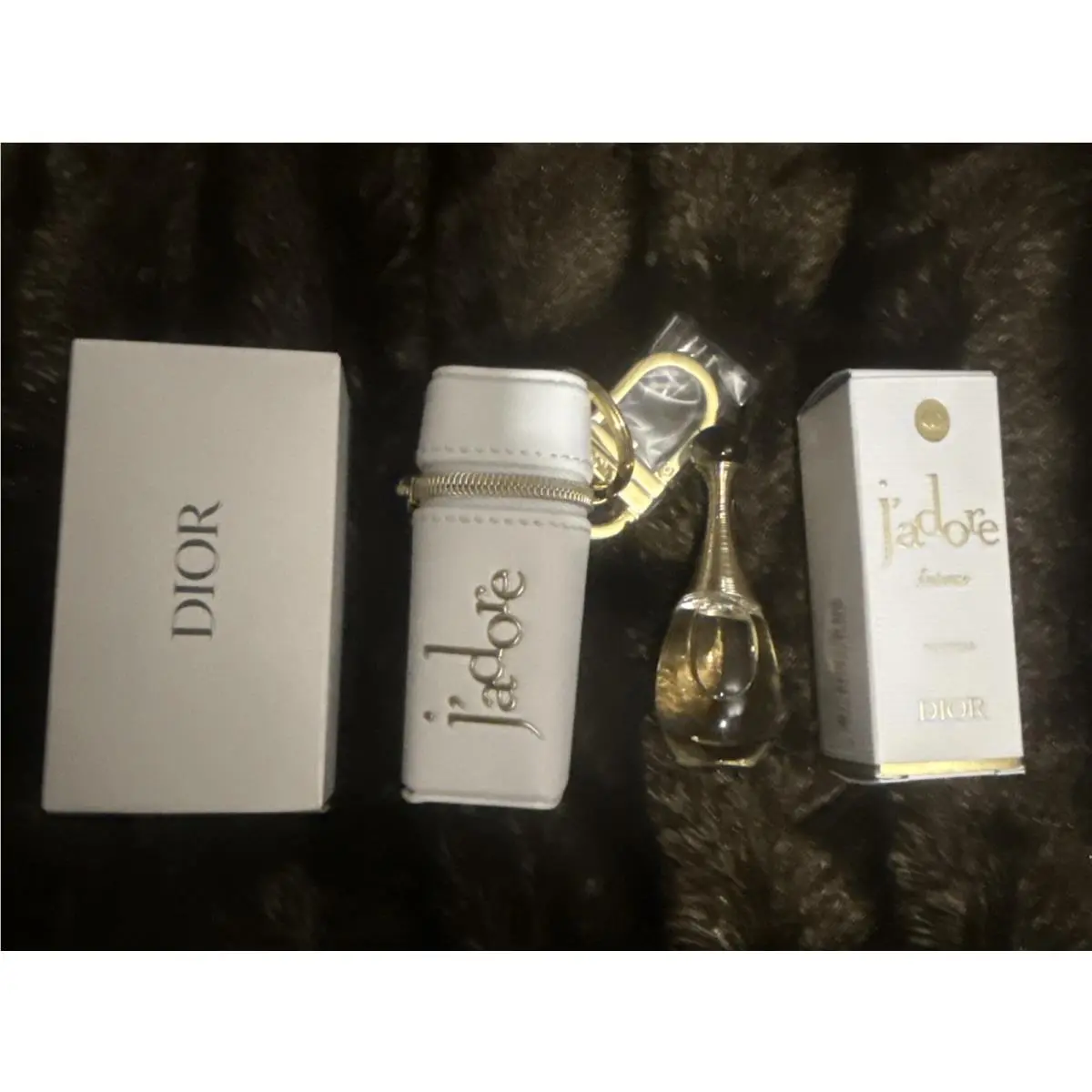 J`adore Key Chain Holder and J`adore Parfum Miniature 5 Ml by Dior