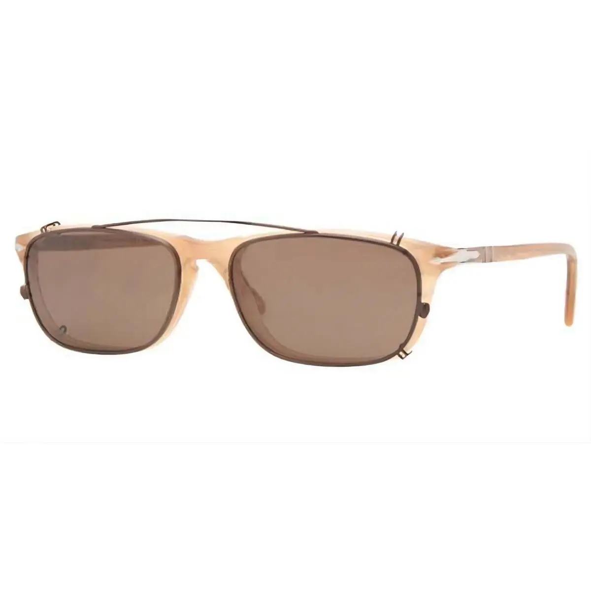 PO3031 480 Sunglasses 51mm Light Brown / Clear-brown Clip On Lens by Persol