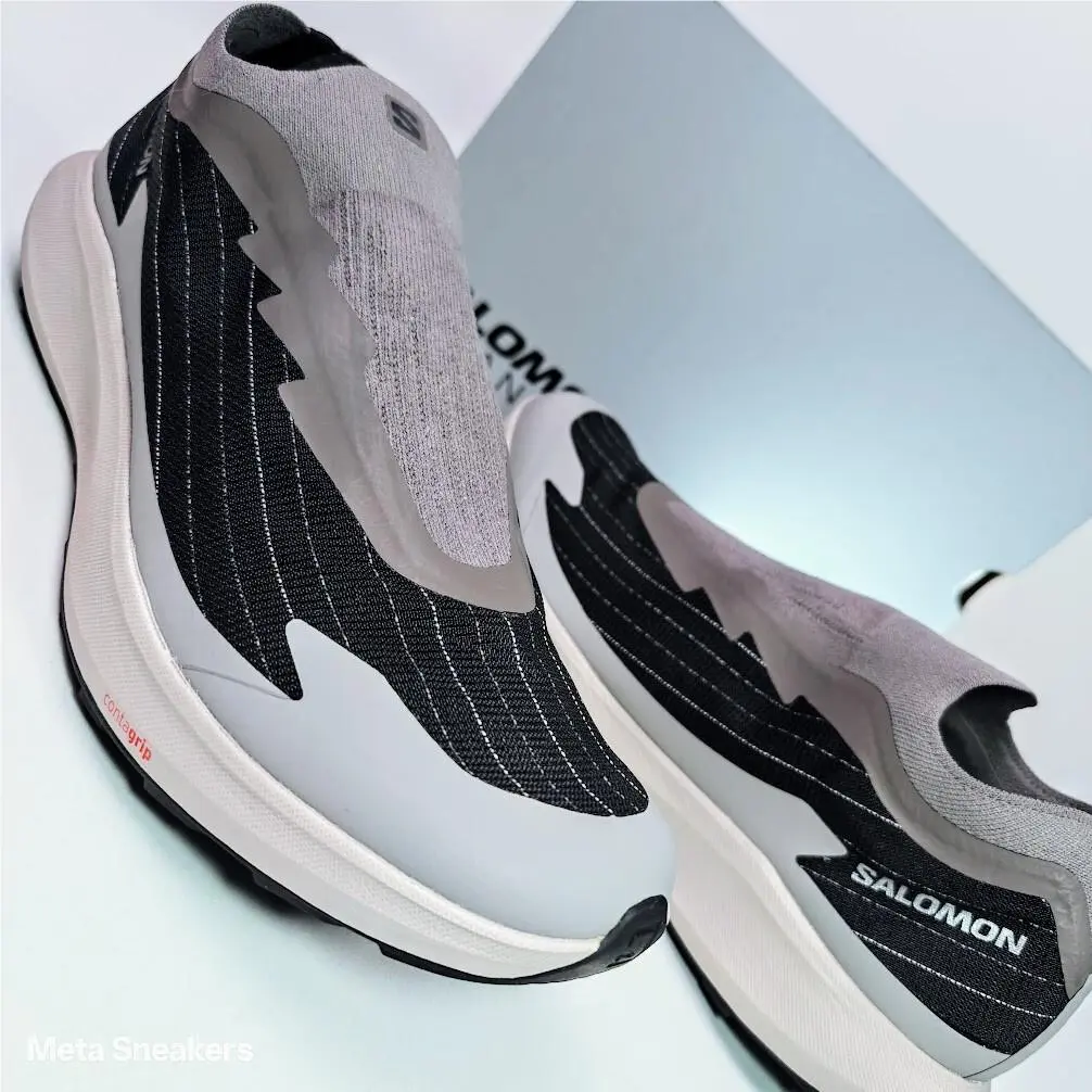 Salomon US 12.5 Mens Grey Black Plum Rare Slip on Pulsar Reflective Advanced