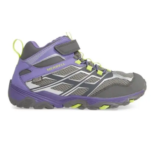 Merrell D1630 Girls Size 5M Purple Moab Fst Mid Top Waterproof Sneaker Boots