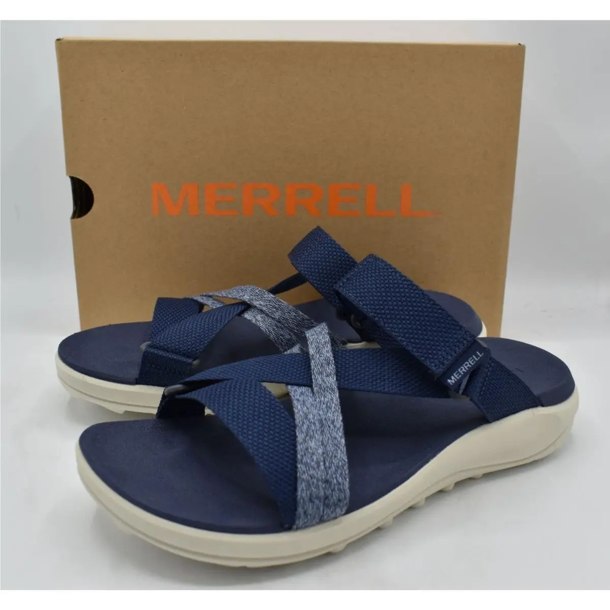 Merrell Womens Size 7 District 4 Mendi Sea Navy Open Toe Sandals Shoes