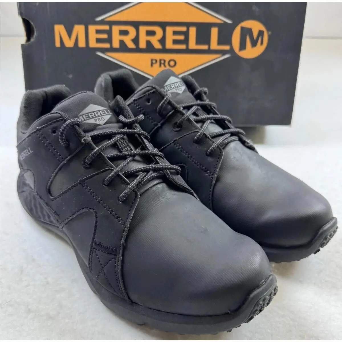 Merrell 1SIX8 Ac+ Pro Shoes Mens 7.5 Black Athletic Slip Resistant Work J17767