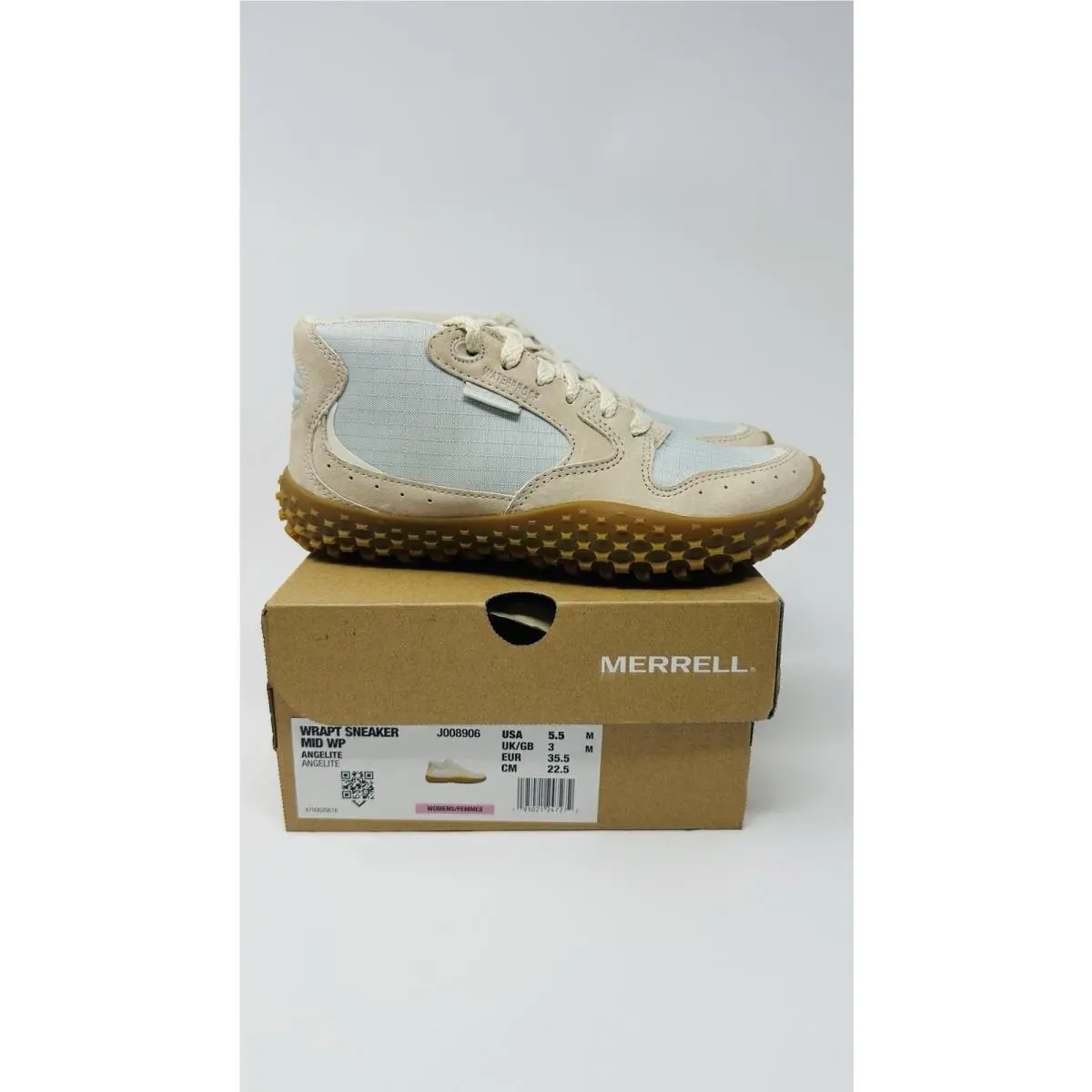 Merrell Women`s Wrapt Sneaker Mid Waterproof Ankle Boot Angelite US 5.5
