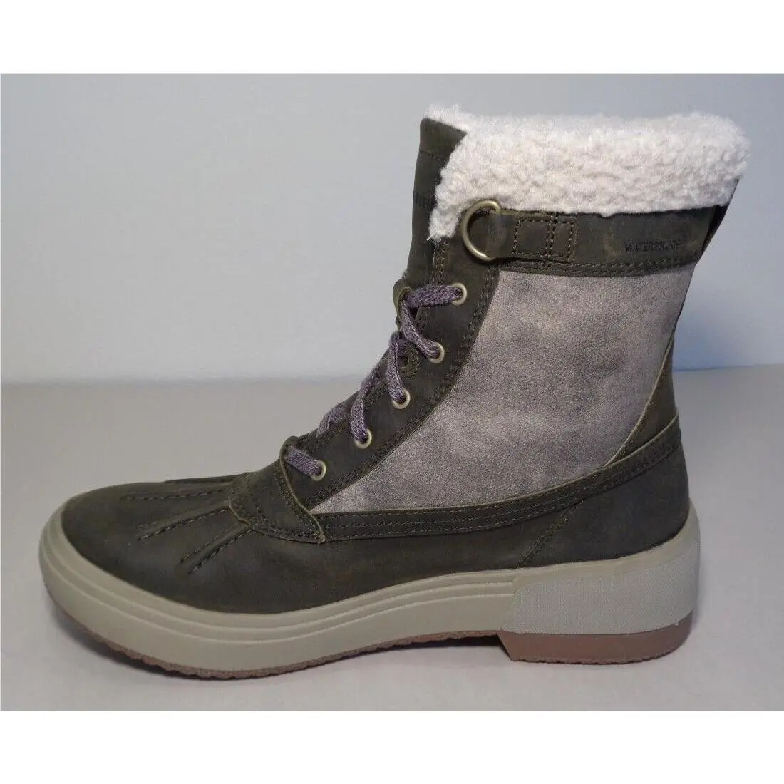 Merrell shoes - Haven Mid Lace Polar Waterproof - Olive (UPC: 194713133459) 6