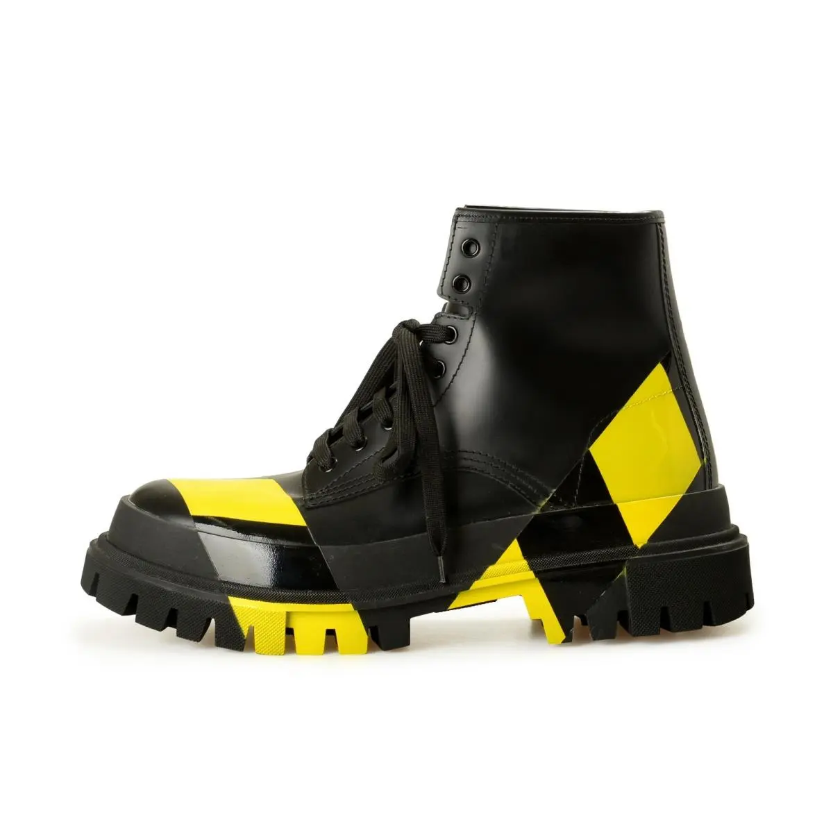 Dolce Gabbana Men`s Two Tone Leather Combat Lace Up Boots Shoes US 11 IT 44 by Dolce & Gabbana