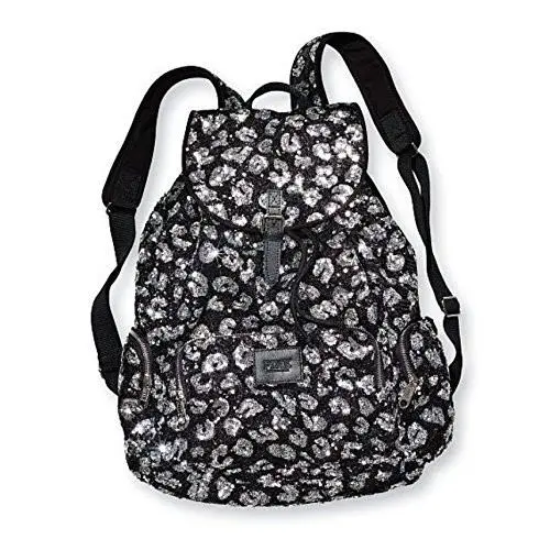 Victoria’s Secret Pink Bling Sequin Canvas Backpack School Travel Bag Tote Rare