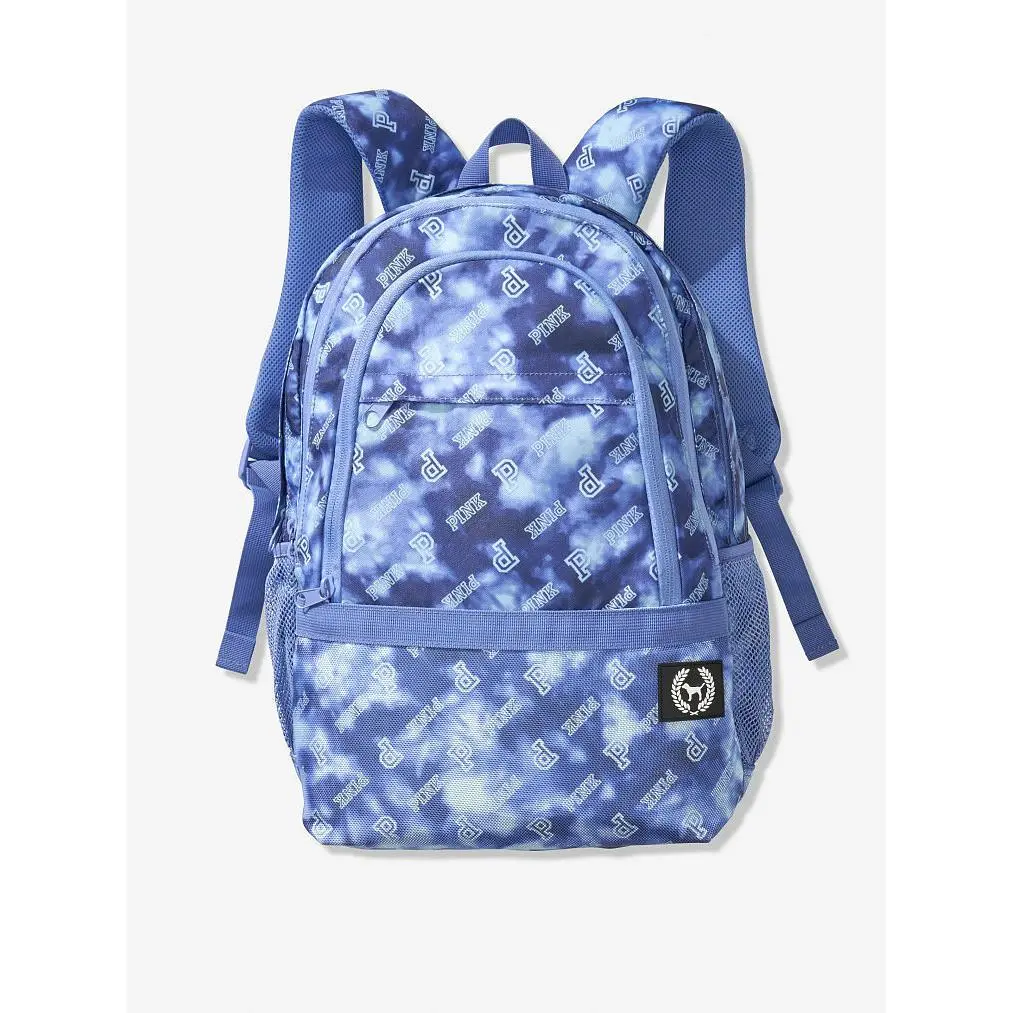Victoria`s Secret Pink Collegiate Backpack Campus Laptop Travel Book Bag Rare