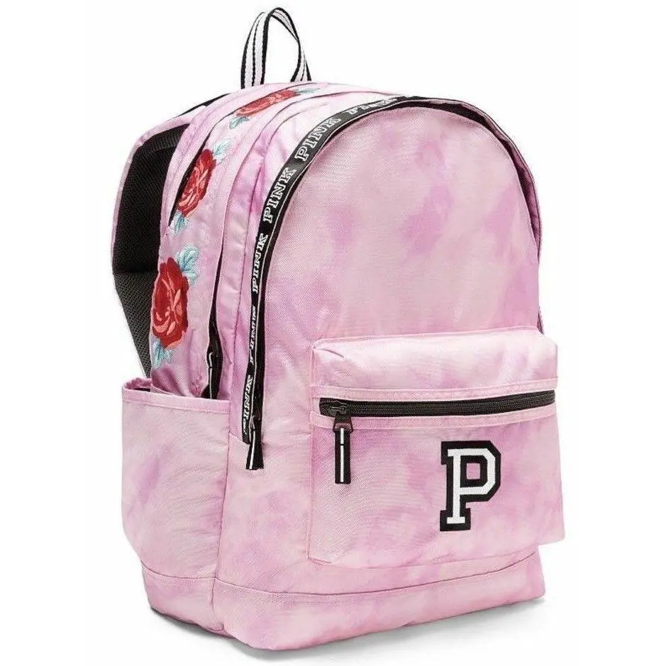 Victoria`s Secret Pink Campus Backpack Laptop Travel Book Bag Tote Rare Gift