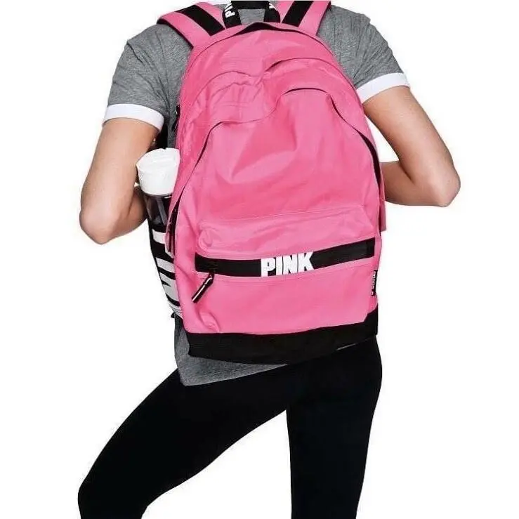 Victoria`s Secret Pink Campus Backpack Laptop Travel Book Bag Tote Rare Gift by Victoria's Secret
