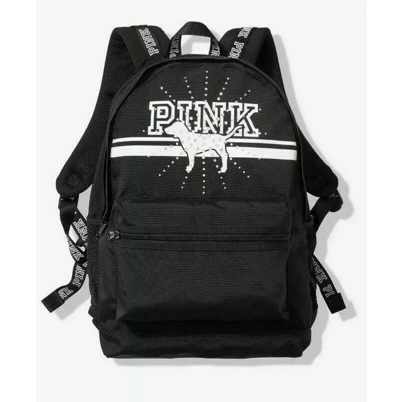 Victoria`s Secret Pink Campus Backpack Laptop Travel Book Bag Tote Rare Gift