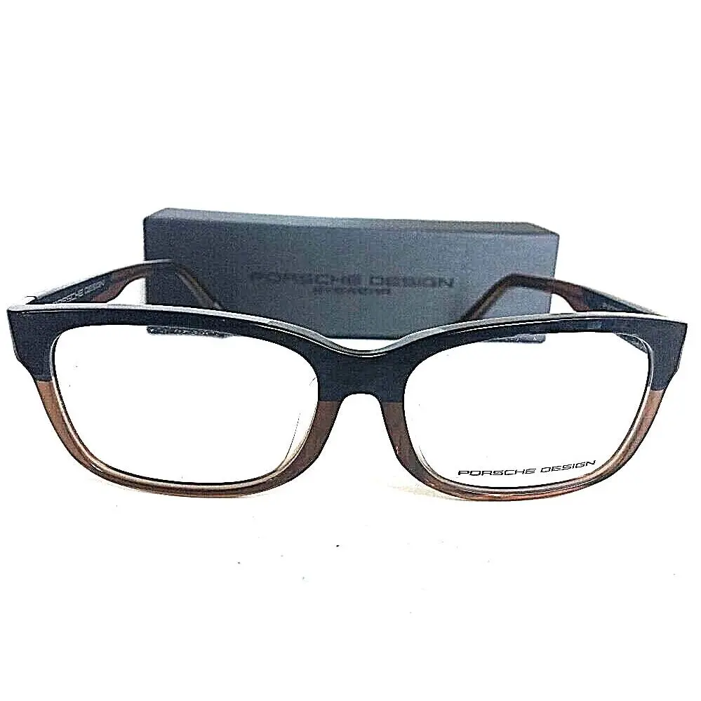 Porsche Design P8707 P 8707 C 54mm Rx Black Brown Men`s Eyeglasses Frame