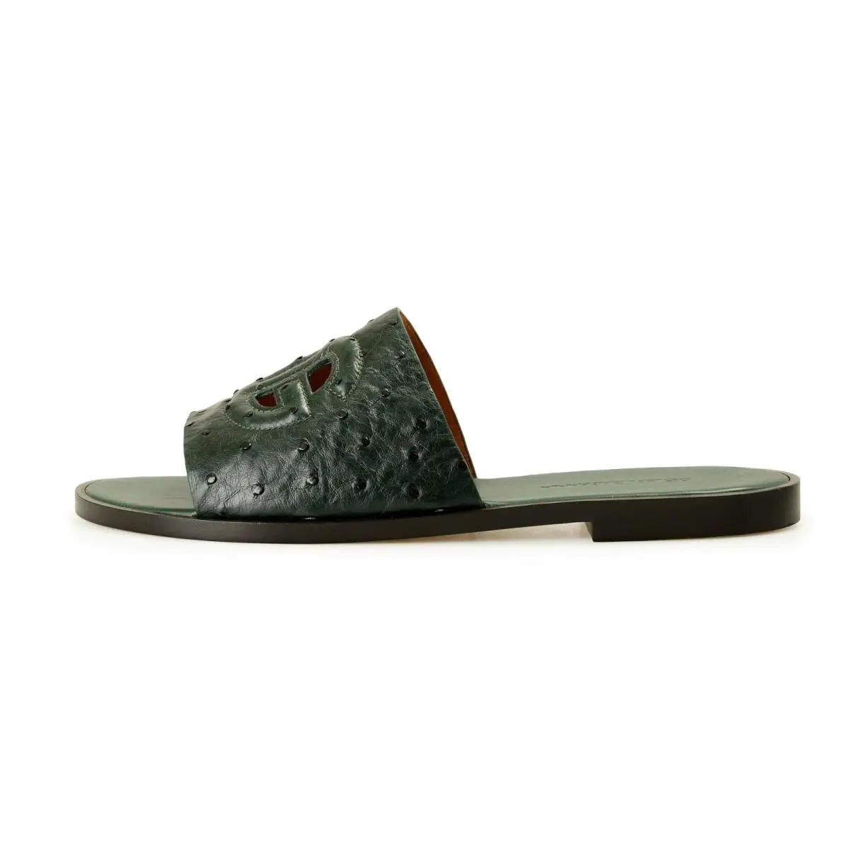 Dolce Gabbana Men`s Ostrich Leather Slides Shoes US 11 UK 10 IT 44 by Dolce & Gabbana