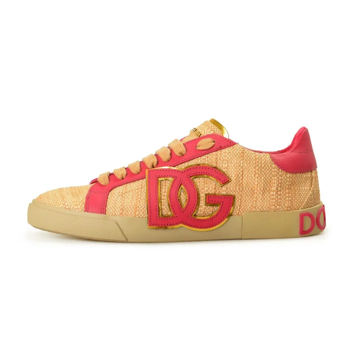 Dolce Gabbana Women`s Cappuccino Leather Athletic Sneakers Shoes US 9 IT 39 by Dolce & Gabbana