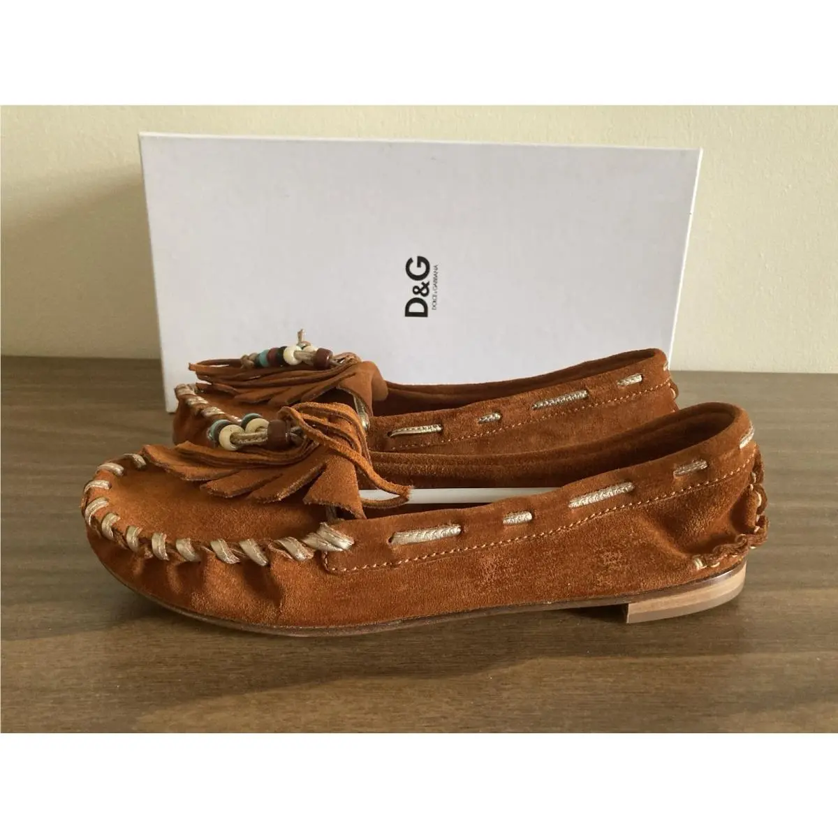 Dolce Gabbana Indie Woman Beaded Loafers Moccasins 6.5 36.5 by Dolce & Gabbana