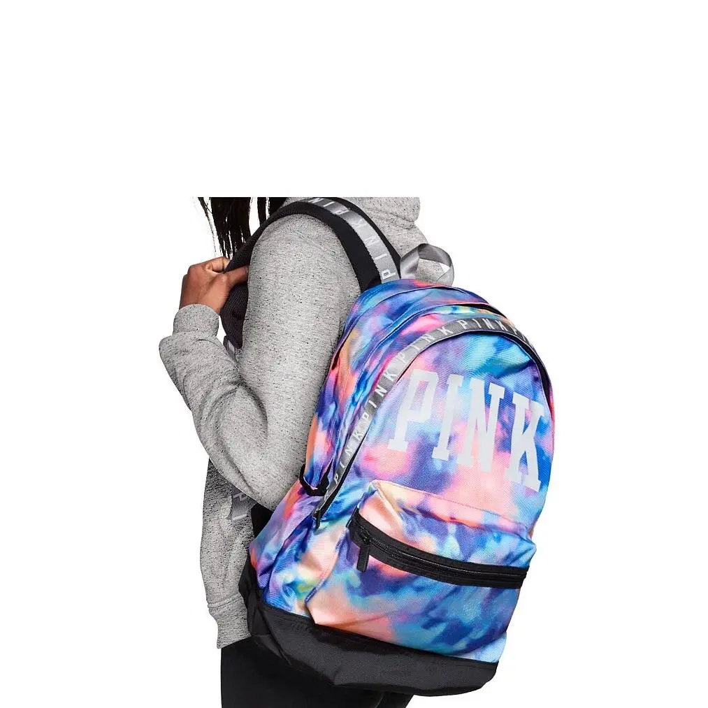 Victoria`s Secret Pink Campus Backpack Laptop Travel Book Bag Tote Rare Gift