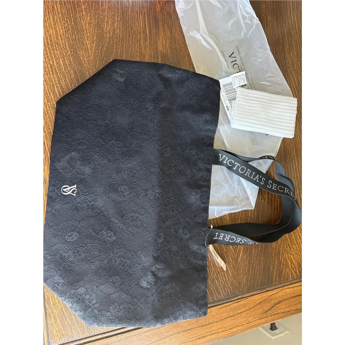 Victoria`s Secret / Large Lace Tote/ 13/13/7/ Inches/ Black Lace / by Victoria's Secret