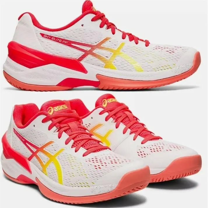 Asics Sky Elite FF 1052A024-100 White/laser Pink Women`s Tennis Volleyball Shoes