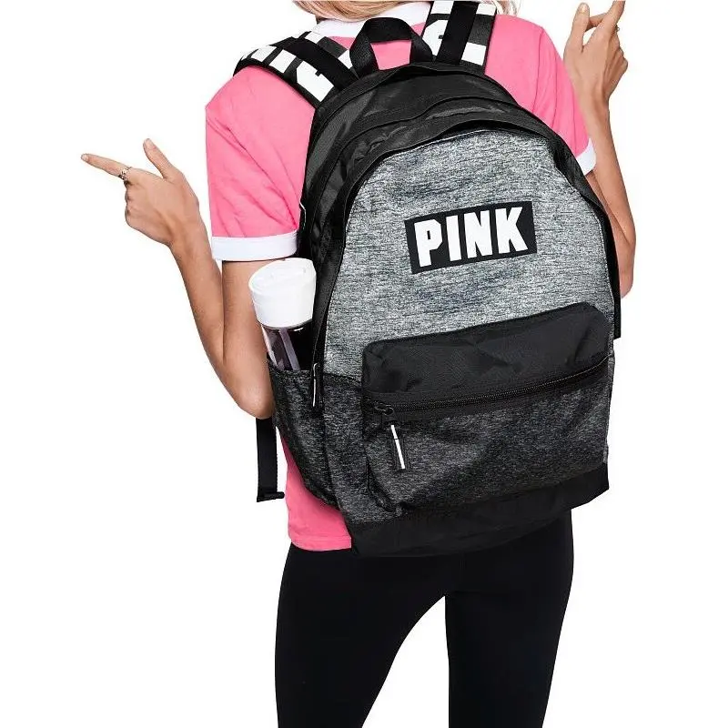 Victoria`s Secret Pink Campus Backpack Laptop Travel Book Bag Tote Rare Gift by Victoria's Secret