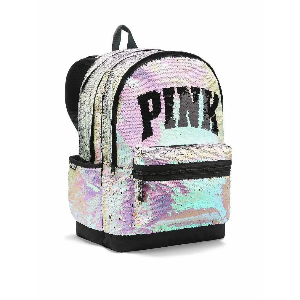 Victoria`s Secret Pink Campus Backpack Laptop Travel Book Bag Tote Rare Gift