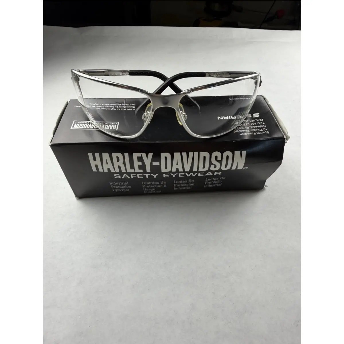 Vintage Pair of Nos 2008 Harley-davidson Safety Glasses HD502GR