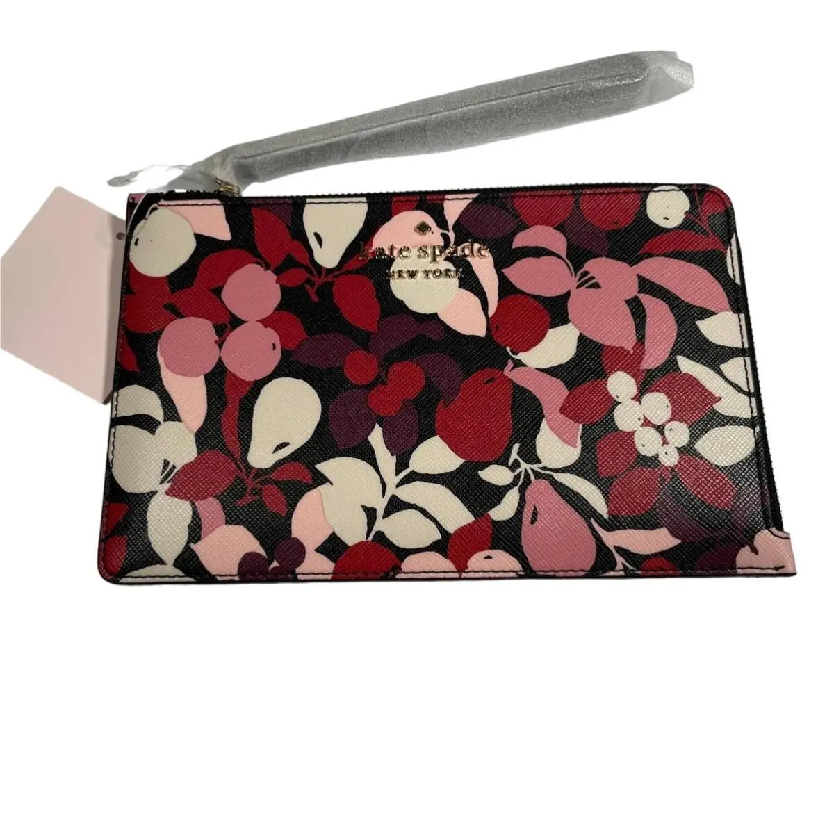 Staci Fruit Foliage Medium L Zip Wristlet by Kate Spade