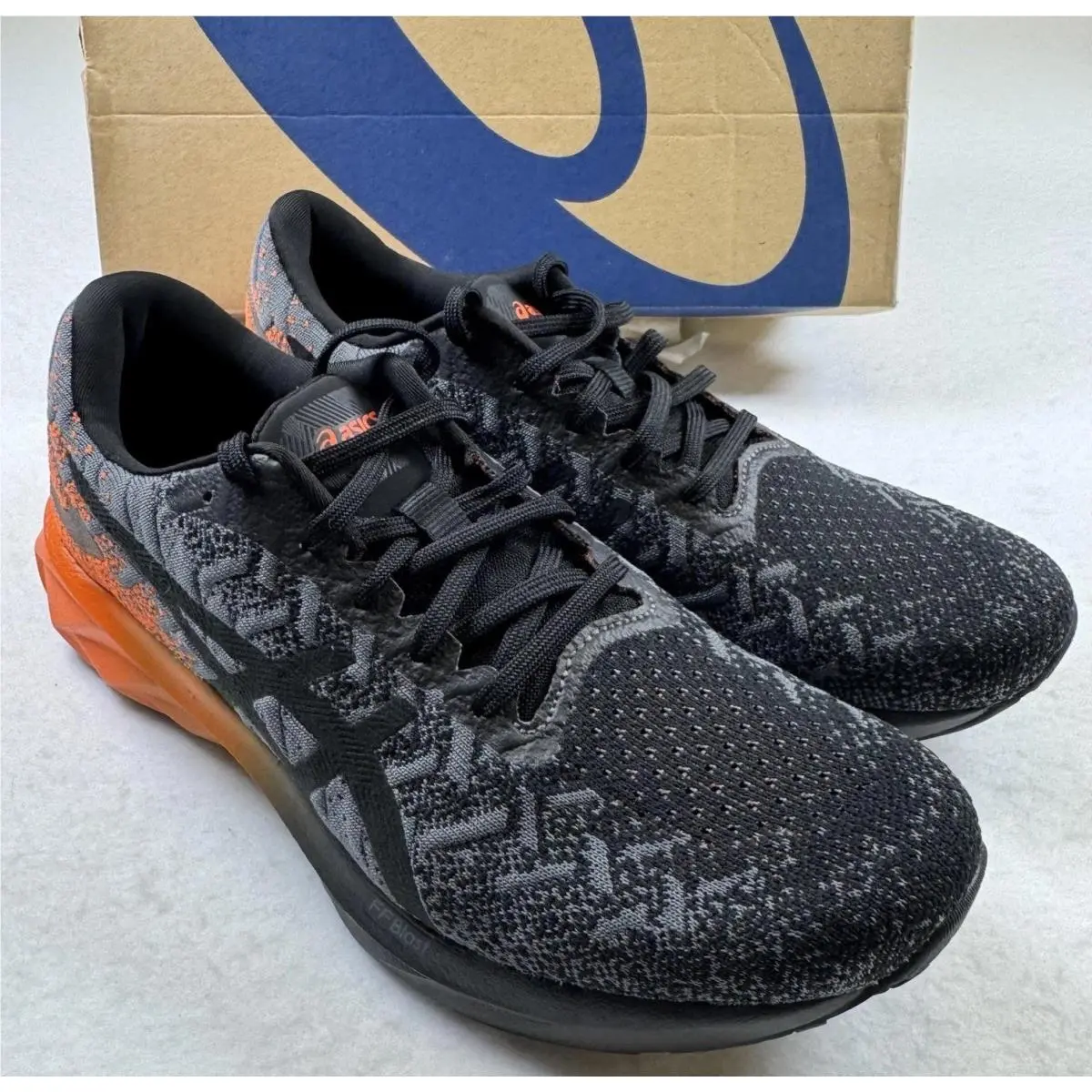 Asics Dynablast Shoes Mens Size 8 Black Orange Running Sneakers 1011A819-003