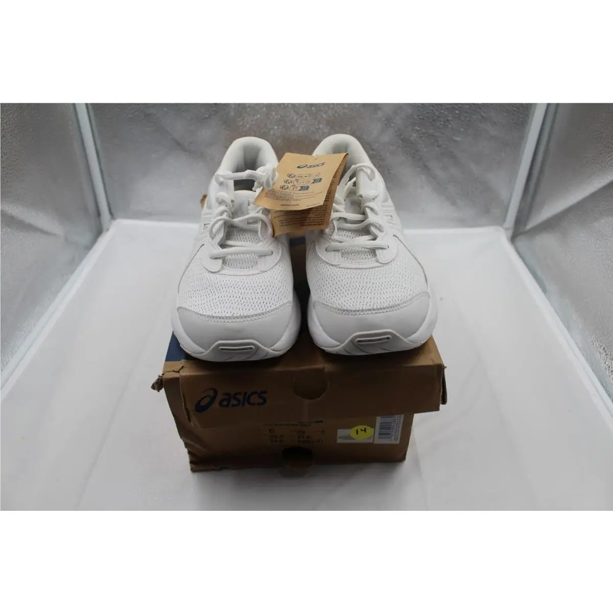 Asics Gel-contend 9 GS Running Shoes White Glacier Grey Youth 6 Fits Women’s 7.5