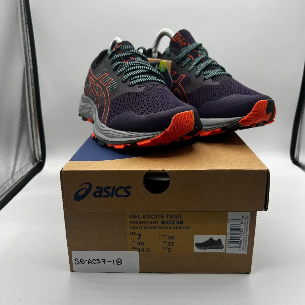 Asics Gel-excite Trail Color Night Shade/nova Orange Sneakers Women’s 7