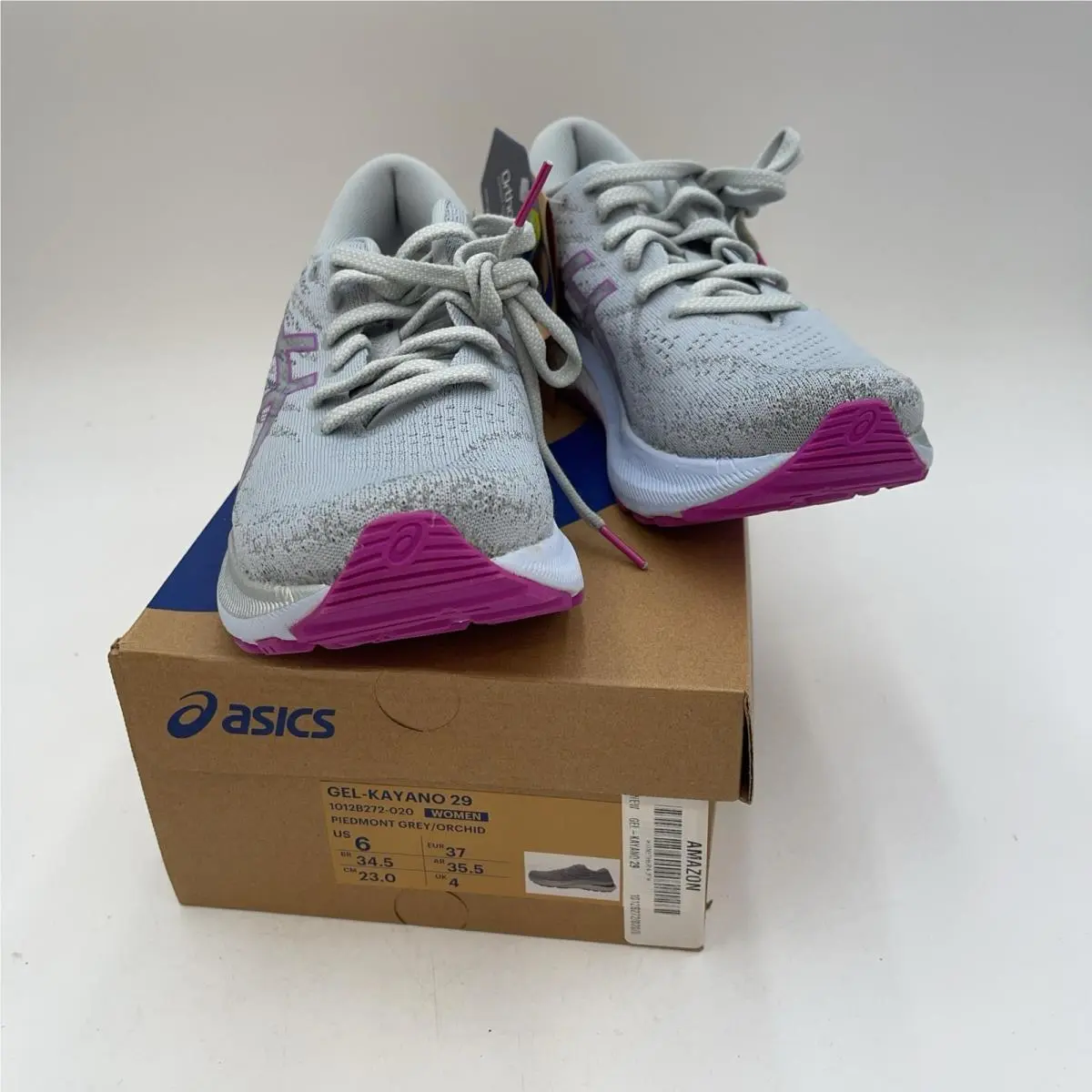 Asics Gel-kayano 29 Shoes Womens Size 6 Gray Running Sneakers 1012B272-020