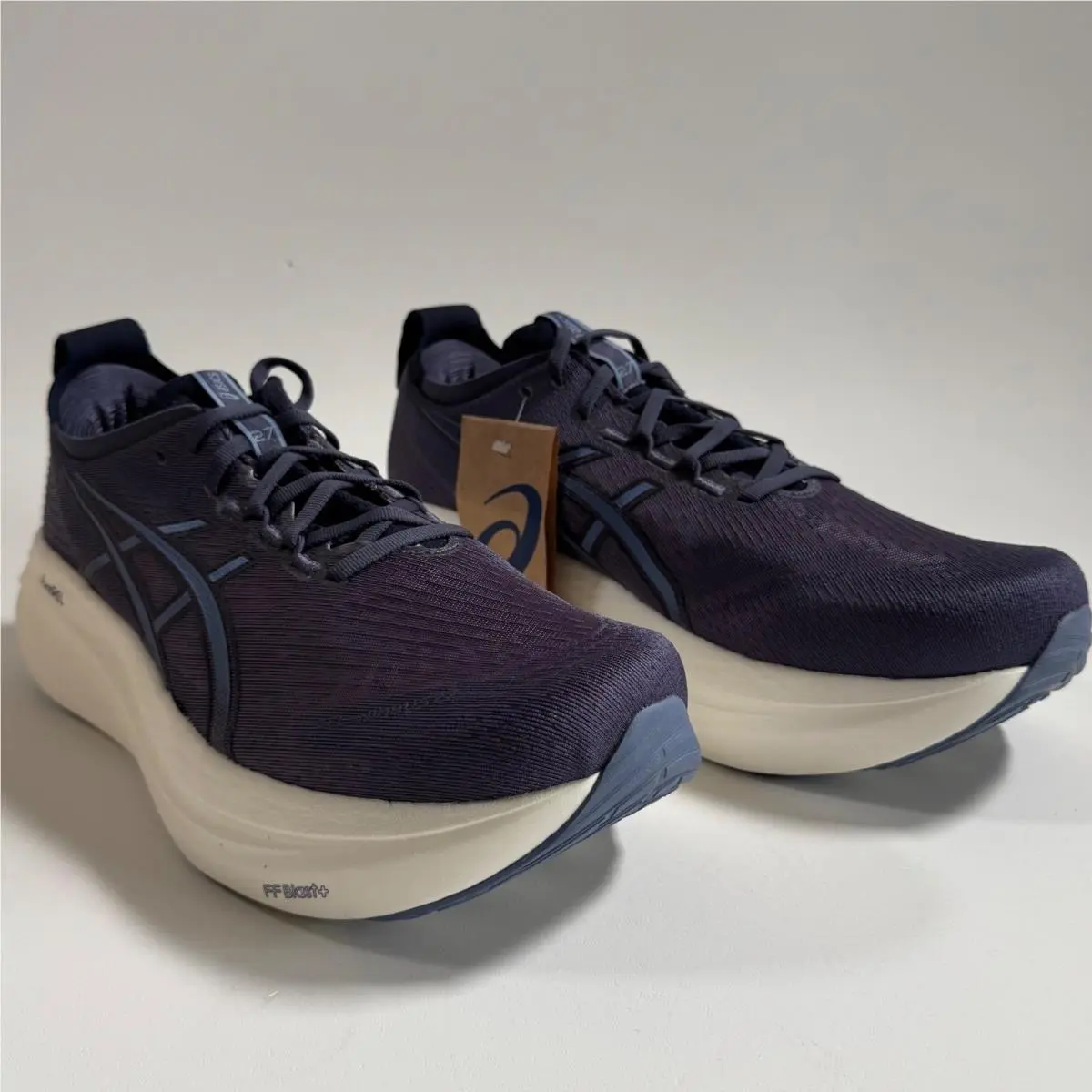 Asics Gel-nimbus 27 Men`s Running Shoes Indigo Fog Denim Blue Size 12