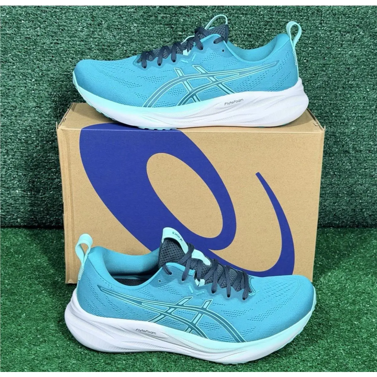 Asics Gel-pulse 16 Running Shoes Men`s Size 9.5 1011B962-400 Mint / Teal