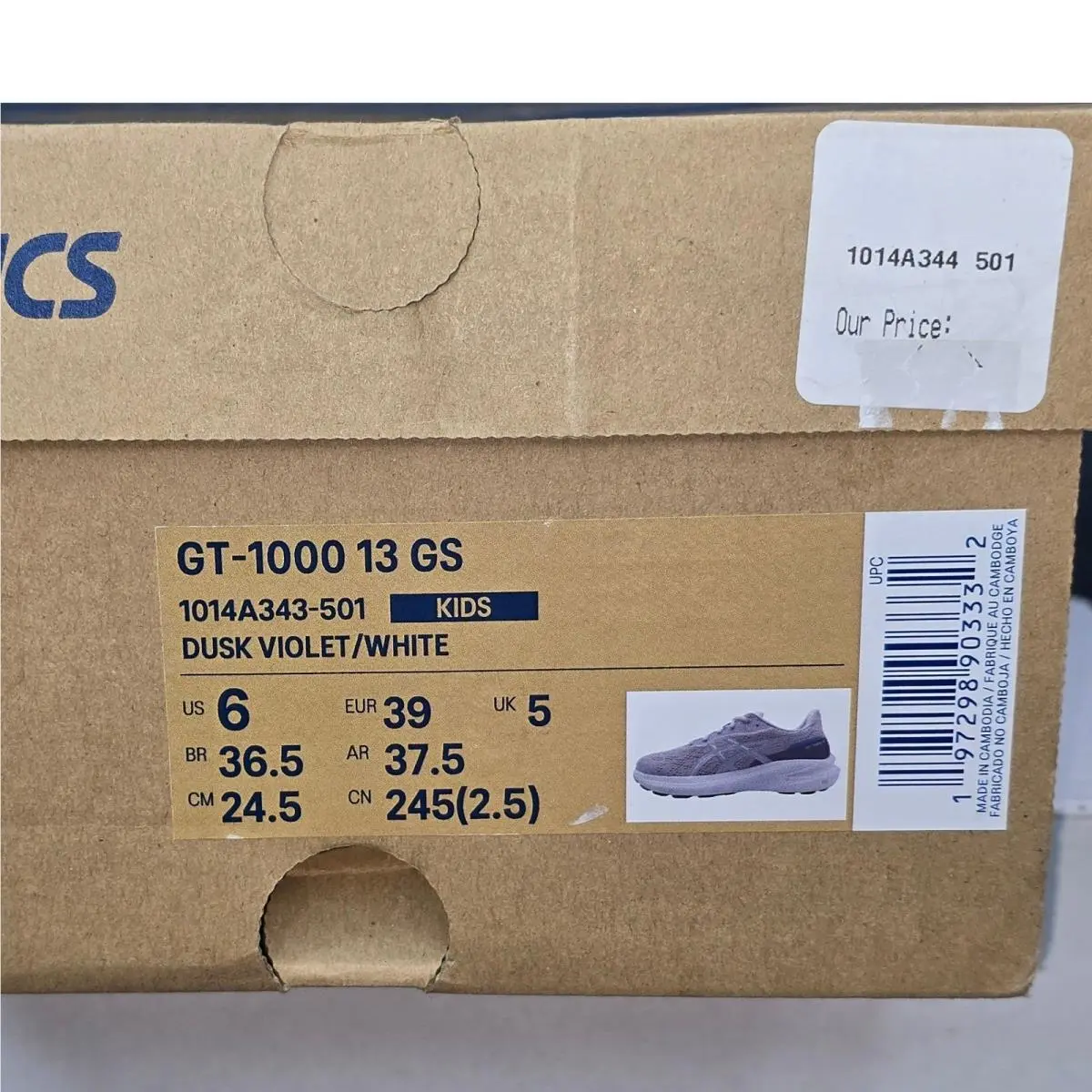 Asics shoes - GT-1000 13 GS - Running athletic - Purple 5